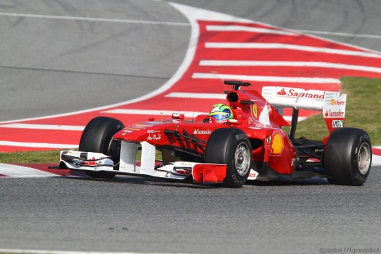 Ferrari: tanti giri per Massa con temperature piu’ elevate a Barcellona