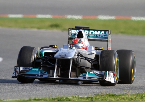 Test F1 a Barcellona: Mercedes al comando con Schumacher nella quarta giornata