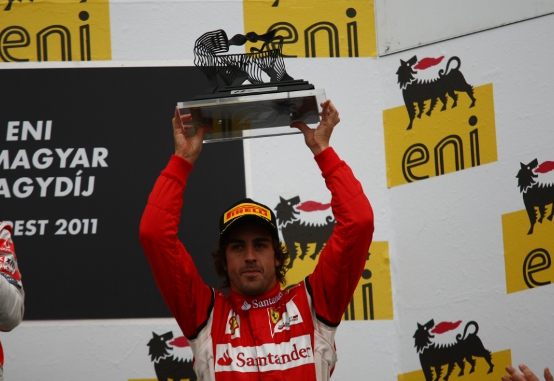 Ferrari, Alonso terzo in Ungheria