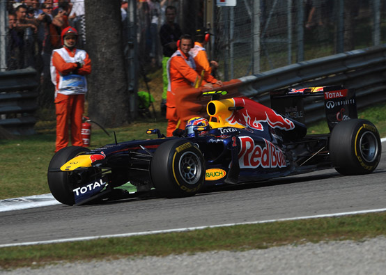 Red Bull: ritrovata l’ala anteriore di Mark Webber, persa dopo l’incidente a Monza