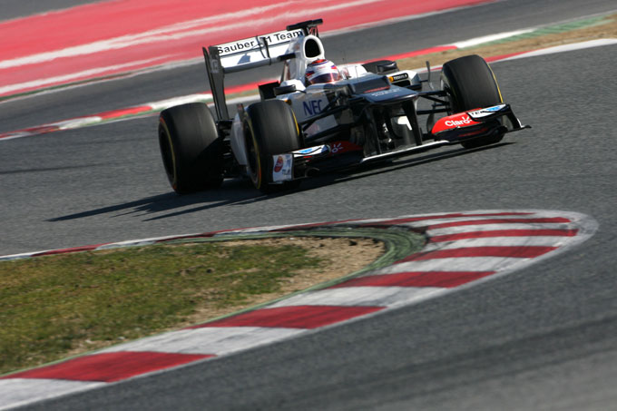 Test F1 a Barcellona: Kobayashi chiude al top