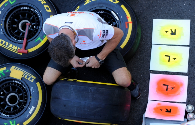 Pirelli spiega i codici a barre delle gomme di Formula 1