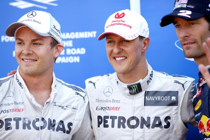 Rosberg: “Spero che Schumi rimanga anche nel 2013”