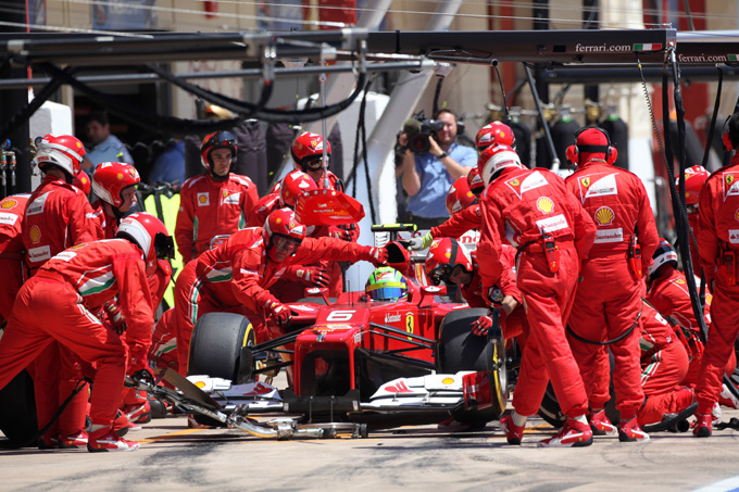 La Ferrari è il team più veloce nei pitstop nel 2012