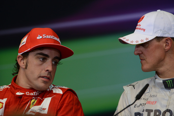 Schumacher: “Alonso il pilota più forte in F1 al momento”