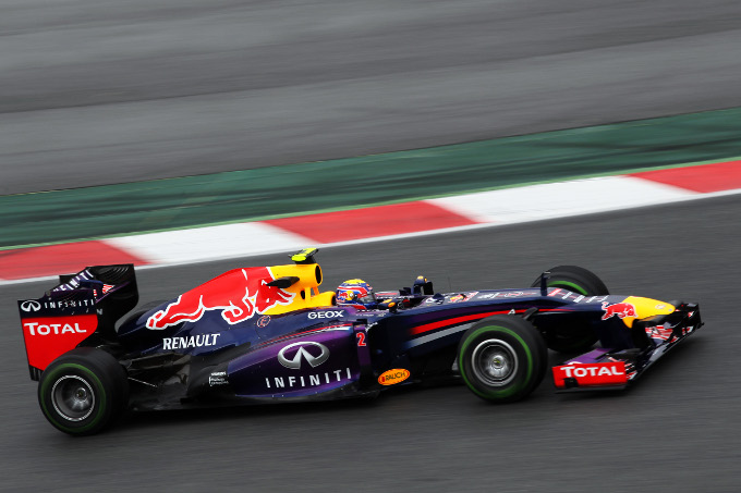 Test F1 a Barcellona: Webber davanti nella prima giornata