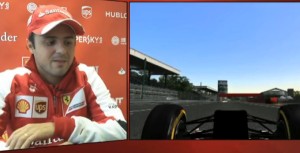 Giro di pista virtuale di Monza con Felipe Massa