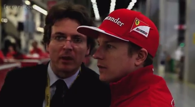 Video: Raikkonen visita la fabbrica Ferrari a Maranello