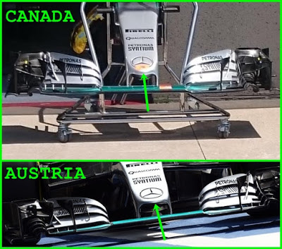 GP Austria: modifiche al muso Mercedes