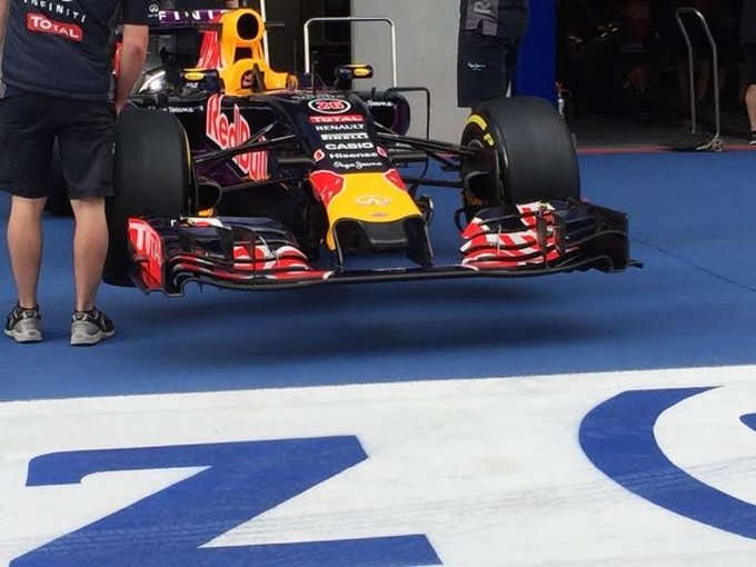 Red Bull: modifiche all’ala anteriore