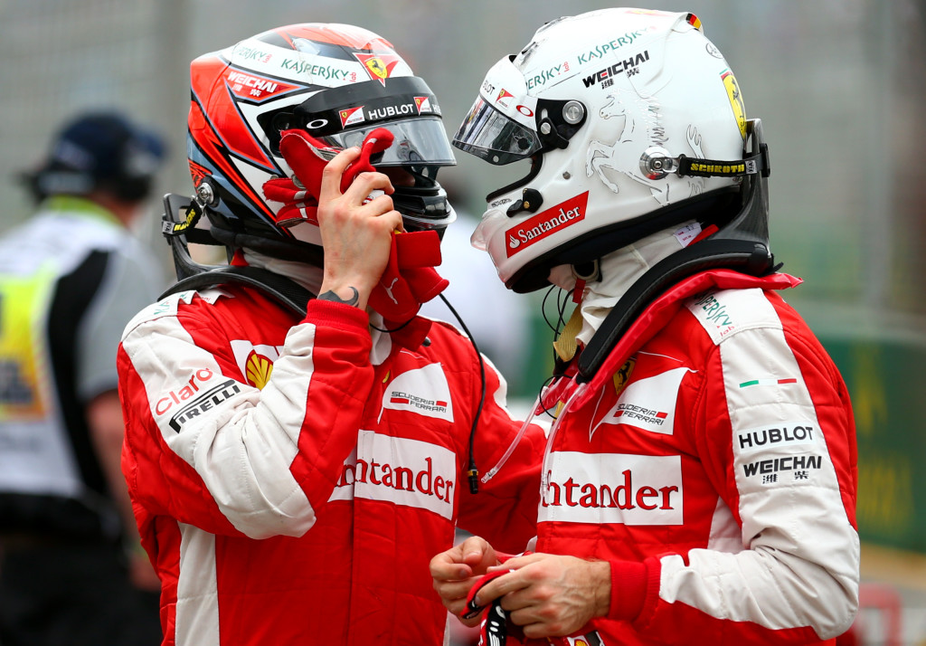 Vettel: “Continuare con Kimi anche nel 2016? Perchè no, ma non decido io…”