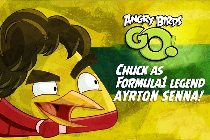 Ayrton Senna protagonista della fortunata serie di Angry Birds Go!