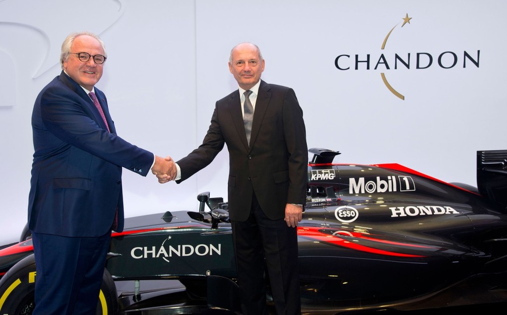 La McLaren stappa almeno una bottiglia: Chandon nuovo sponsor