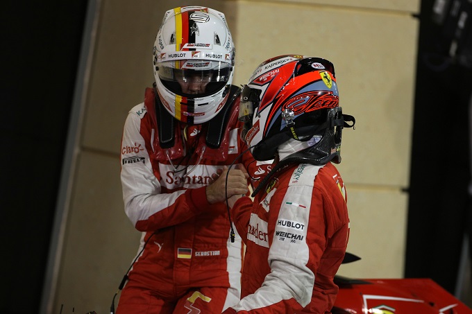 Ferrari, Vettel: “Raikkonen? Sono sicuro che quest’anno lotterà per le primissime posizioni”