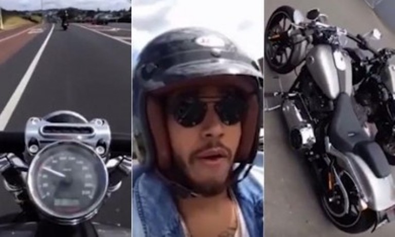 Hamilton si filma mentre è in moto. La polizia di Auckland lo indaga