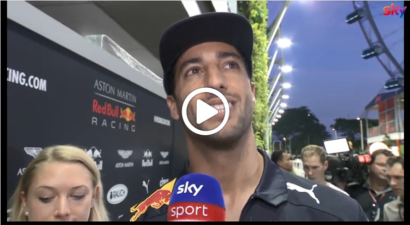 F1 | Red Bull, Ricciardo spera nella vittoria: “Singapore è una pista simile a Monaco” [VIDEO]