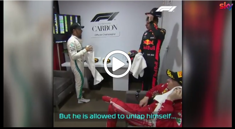 F1 | Hamilton bacchetta Verstappen nella saletta retropodio: “Incidente con Ocon? Avevi tutto da perdere” [VIDEO]