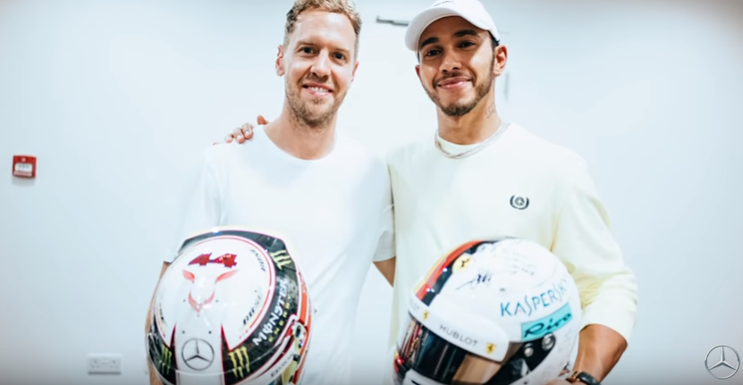 F1 | Hamilton e Vettel si scambiano i caschi [Video]