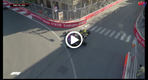 Formula 1 | GP Azerbaijan, Ricciardo centra Kvyat in retro: le immagini dell’episodio [VIDEO]