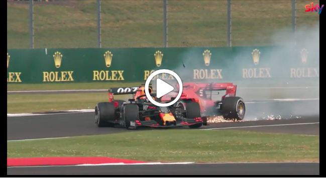 F1 | GP Gran Bretagna, harakiri Vettel a Silverstone: il contatto con Verstappen [VIDEO]