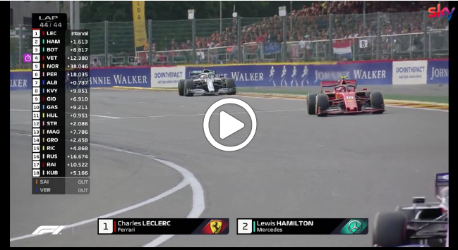 Formula 1 | GP Belgio, Hamilton vs Leclerc: l’ultimo giro del Gran Premio di Spa [VIDEO]