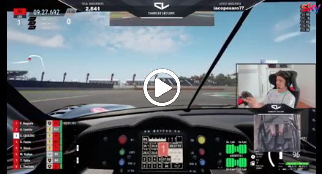 SimRacing | Leclerc-Rossi, sfida virtuale a bordo della 488 [VIDEO]