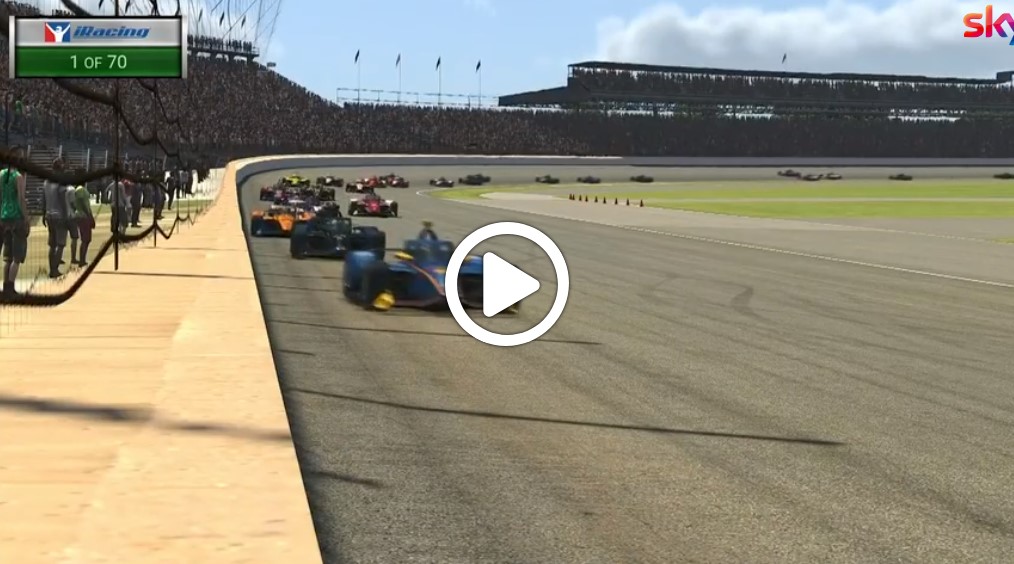 Indycar | iRacing, la partenza della 500 miglia di Indianapolis virtuale [VIDEO]