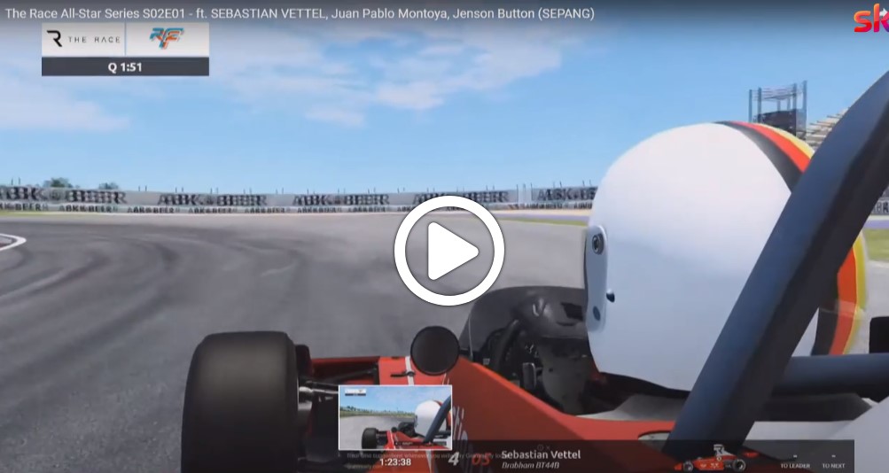 F1 | Gare virtuali, l’esordio di Vettel è vintage [VIDEO]