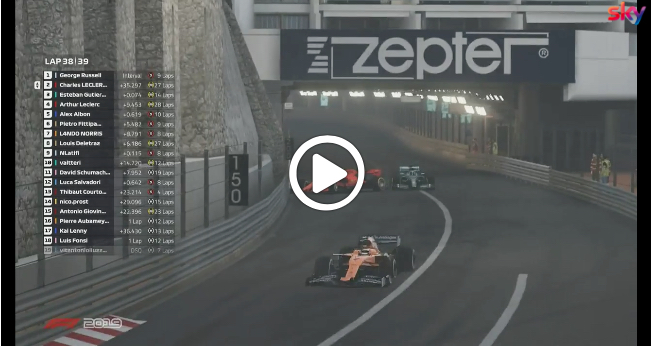 F1 | Virtual GP Monaco, Russell domina la gara: gli highlights [VIDEO]