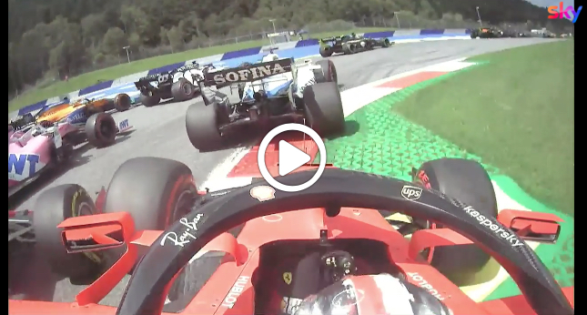 F1 | Contatto Vettel – Leclerc, le immagini dell’incidente [VIDEO]
