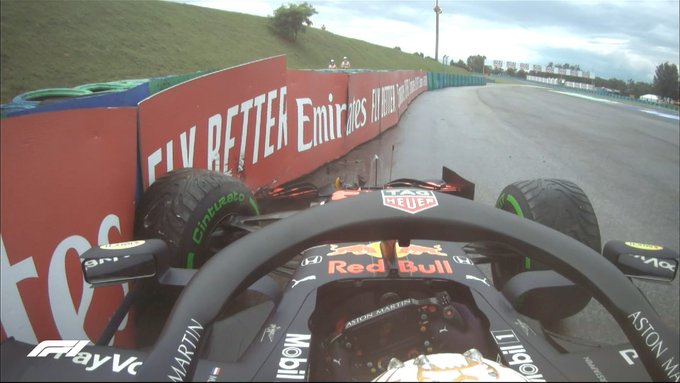 F1 | Clamoroso Verstappen: a muro nel giro di posizionamento in griglia