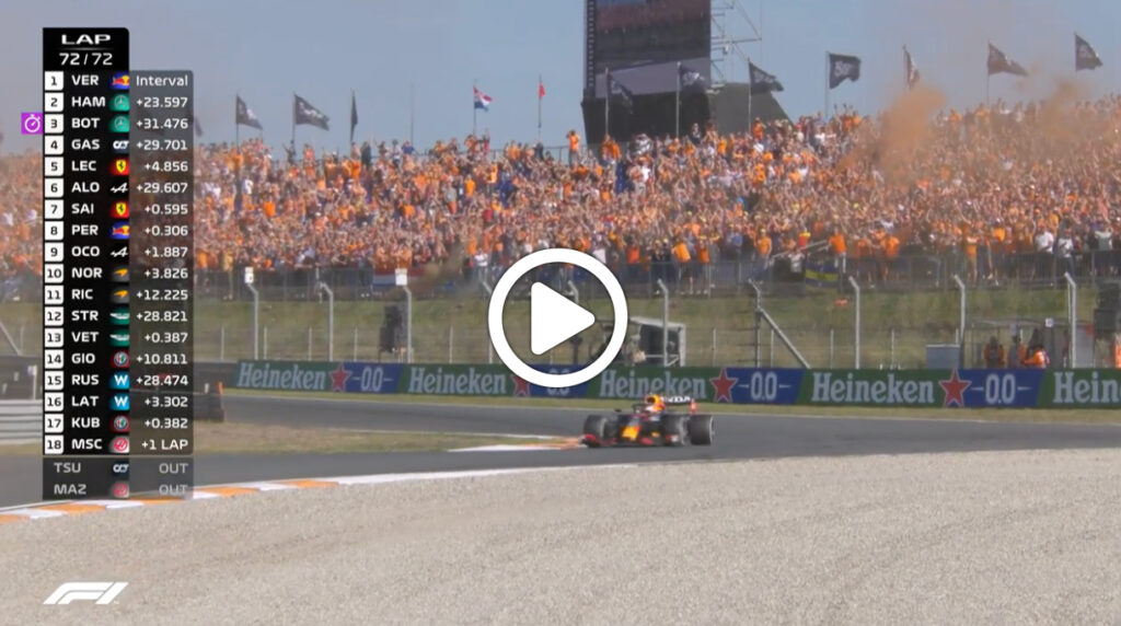 F1 | Verstappen vince davanti ai tifosi “oranje”: l’ultimo giro a Zandvoort [VIDEO]