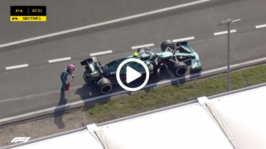 Formula 1 | Vettel, mattina difficile a Zandvoort: pochi giri e motore KO [VIDEO]