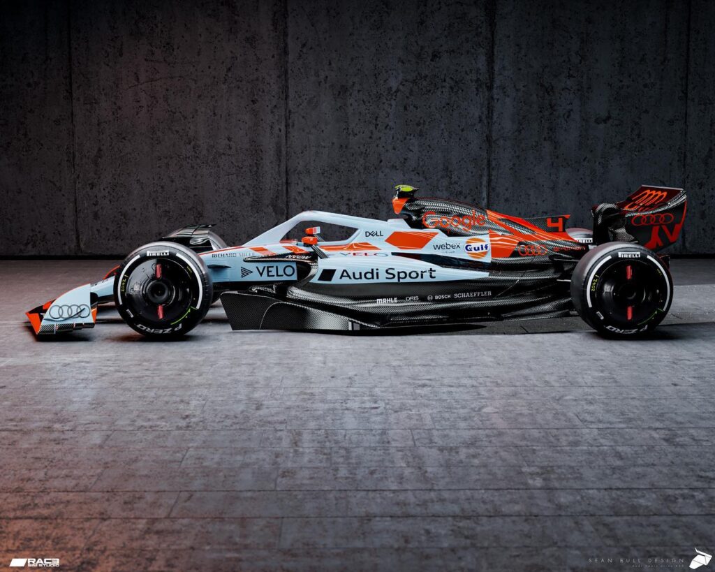 F1 | Audi: Sean Bull immagina una livrea con sponsor Gulf [RENDER]