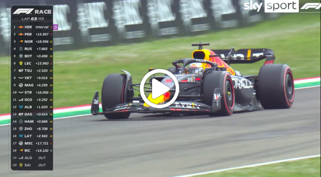 F1 | GP Emilia Romagna, l’ultimo giro della gara ad Imola [VIDEO]