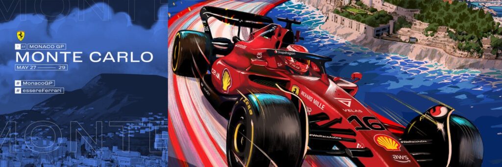 F1 | Ferrari, la “cover art” per il Gran Premio di Monaco