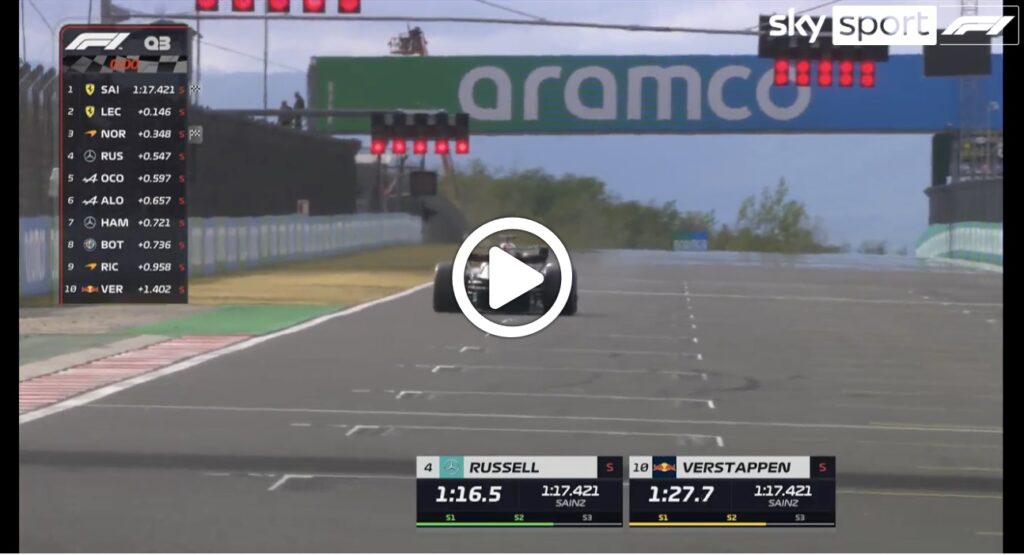 F1 | Russell beffa Sainz e conquista la prima pole della carriera: i minuti finali della Q3 [VIDEO]