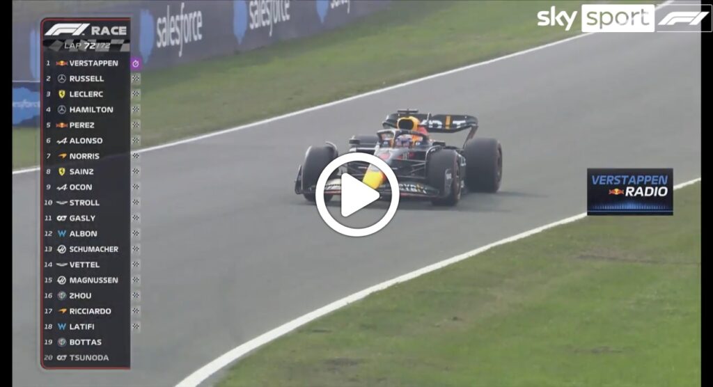 F1 | GP Olanda, Verstappen vince la gara di casa: l’ultimo giro a Zandvoort [VIDEO]