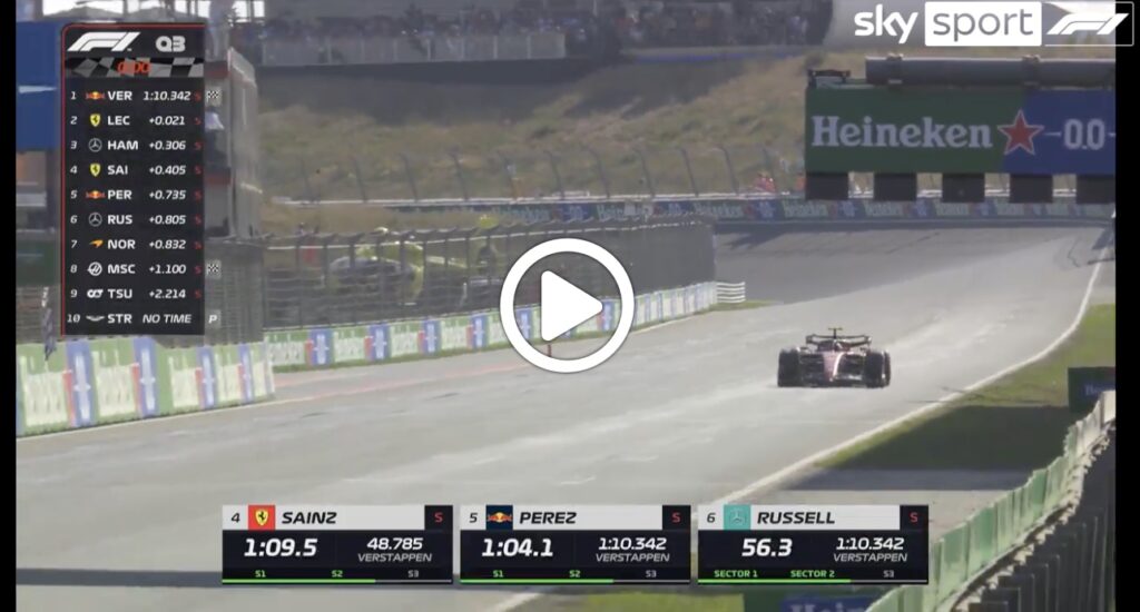 F1 | GP Olanda, il finale della qualifica a Zandvoort [VIDEO]