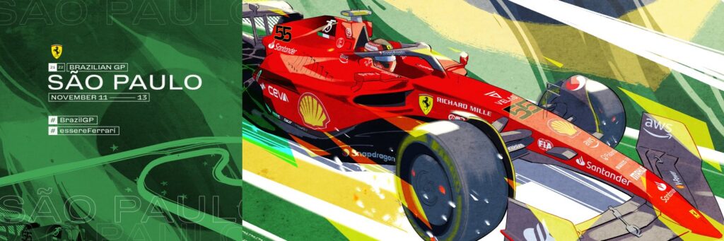 F1 | Ferrari, la locandina per il GP di San Paolo ad Interlagos