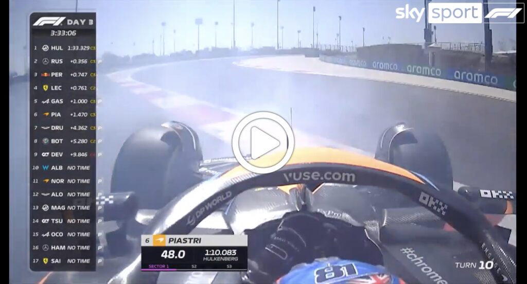 Formula 1 | McLaren, il testacoda di Piastri nella terza giornata di test in Bahrain [VIDEO]