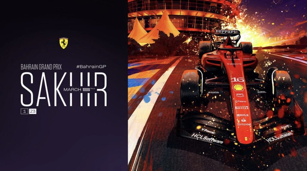 Formula 1 | Ferrari, la locandina per il GP del Bahrain