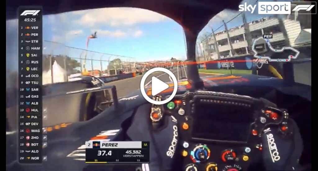 F1 | GP Australia, un giro a Melbourne con l’helmet camera di Perez [VIDEO]