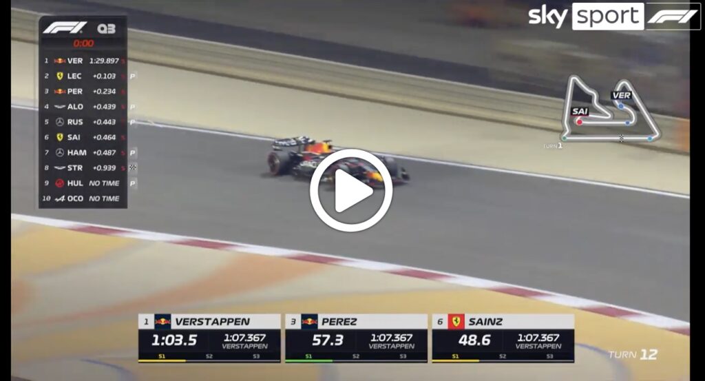 F1 | Verstappen conquista la pole in Bahrain: i minuti conclusivi delle qualifiche [VIDEO]