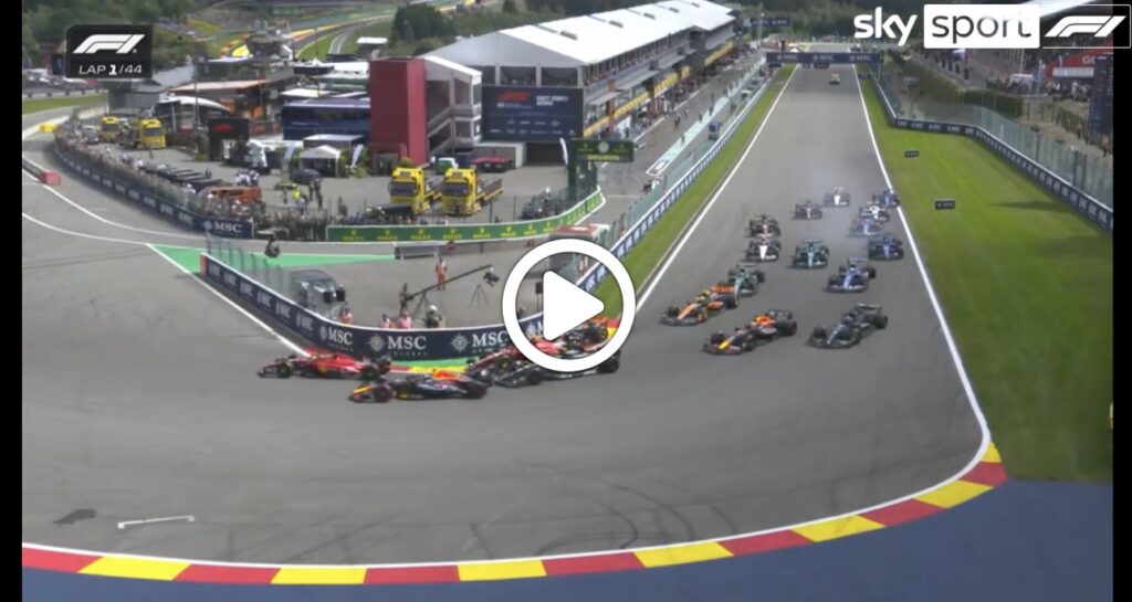 Formula 1 | GP Belgio, la partenza e il primo giro a Spa [VIDEO]