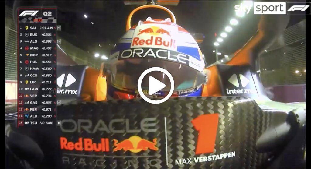 F1 | Verstappen e Red Bull da incubo a Singapore: il momento dell’eliminazione in Q2 [VIDEO]