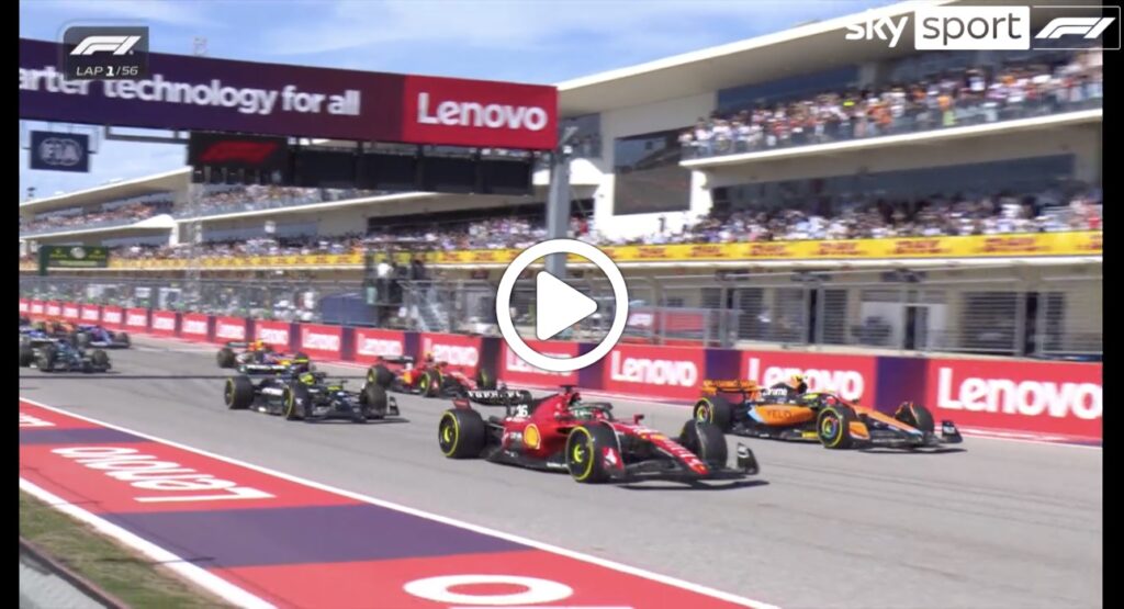 Formula 1 | Norris brucia Leclerc al via: la partenza del GP degli Stati Uniti [VIDEO]