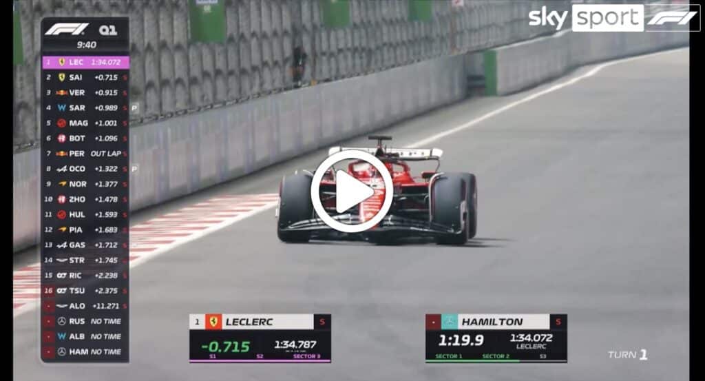 F1 | Leclerc svetta nella serata di Las Vegas: gli highlights delle qualifiche [VIDEO]
