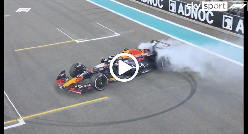 F1 | Verstappen, festa e donuts al termine del GP di Abu Dhabi [VIDEO]