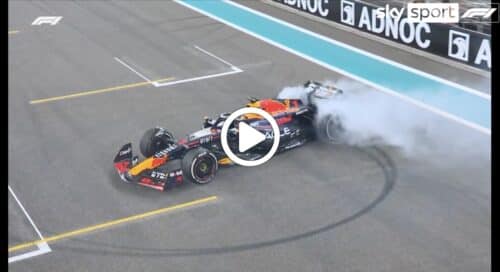 F1 | Verstappen, festa e donuts al termine del GP di Abu Dhabi [VIDEO]